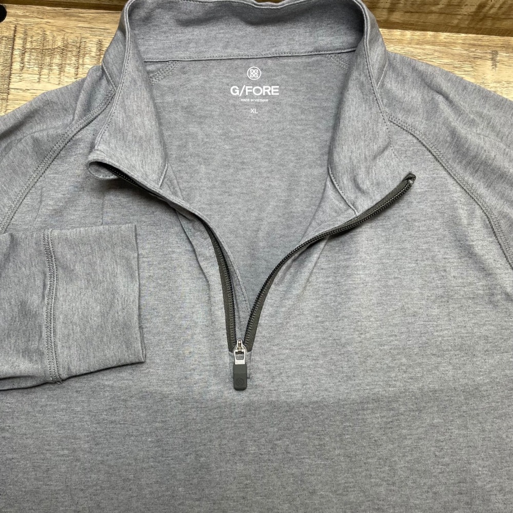G/FORE Luxe Staple‎ Midlayer Golf 1/4 Zip Pullover Gray Mens XL Performance EUC